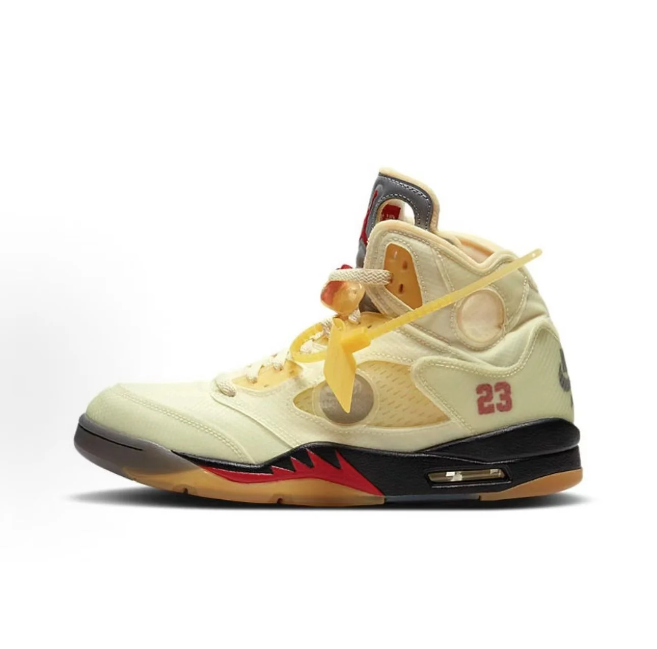 OFF-WHITE x Air Jordan 5 Retro SP「Sail」白蟬翼 / 白帆