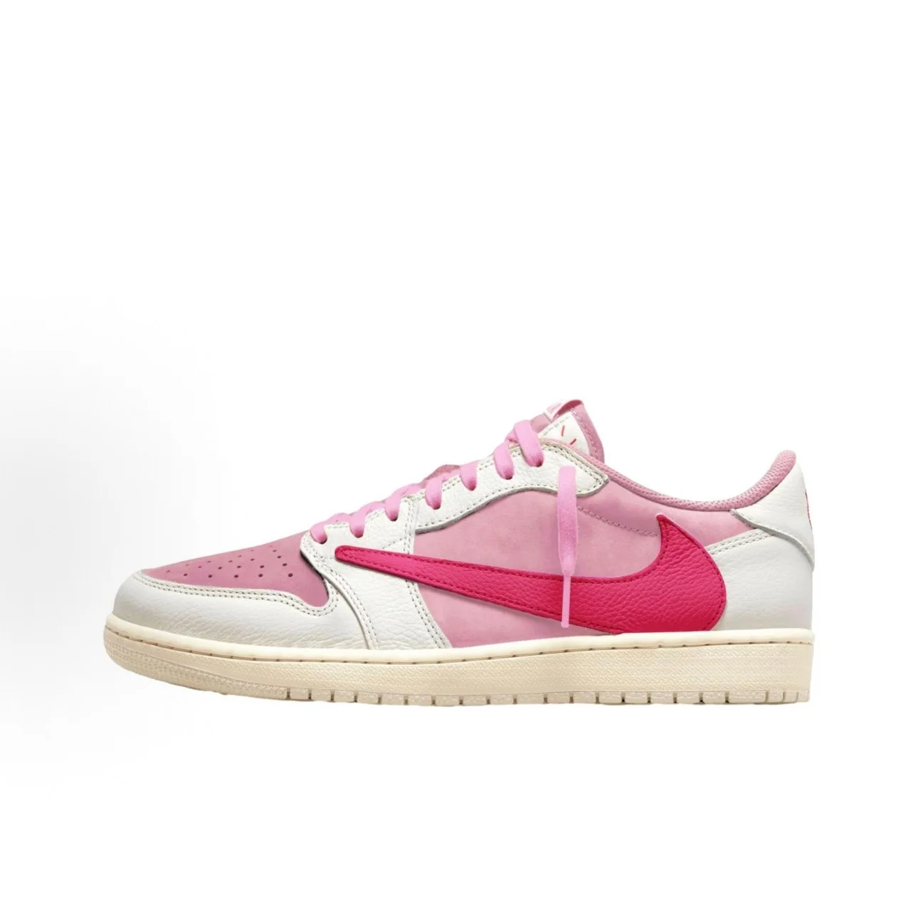 Travis Scott x Air Jordan 1 Low OG 浅粉 / 奶白 [粉倒钩低帮]