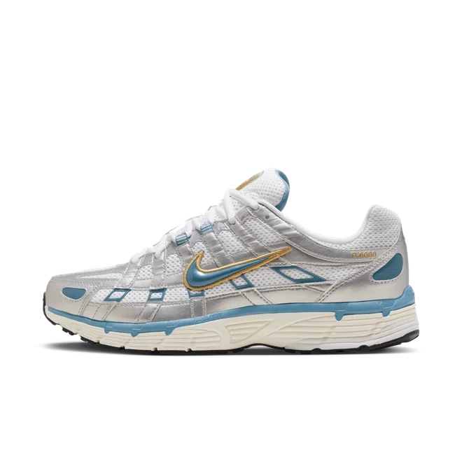 Nike P‑6000 “Metallic Silver Aegean Storm”銀藍