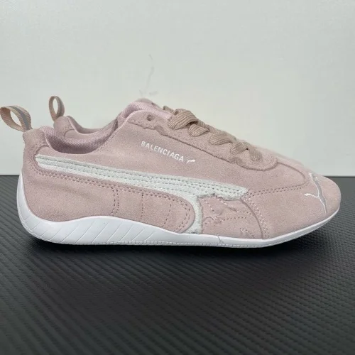 Balenciaga x Puma Speedcat Suede 'Distressed Pink White' 粉白