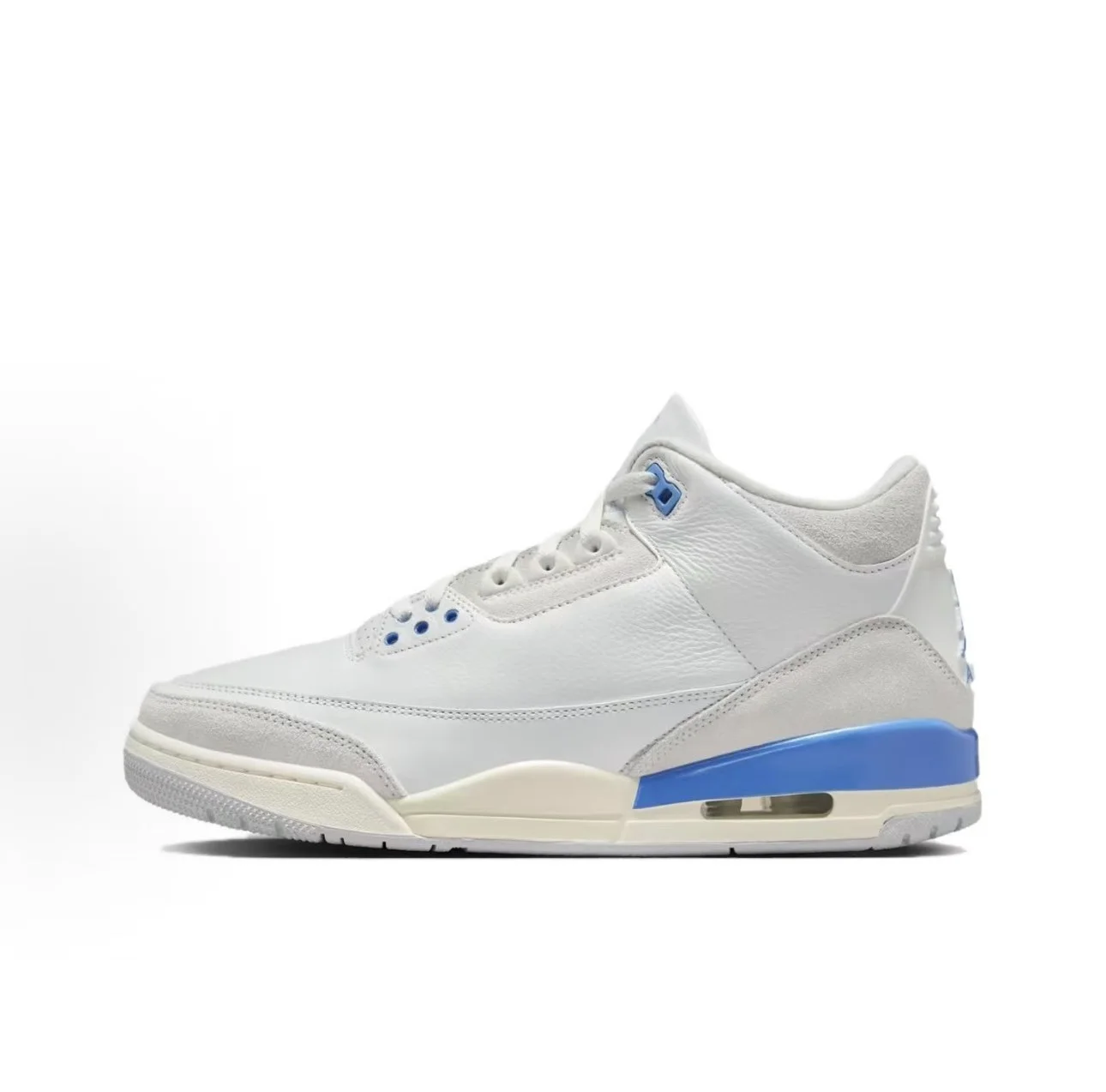Jordan Air Jordan 3 "Lucky Shorts"「幸運短褲 / 北卡藍」中帮 复古篮球鞋 白蓝