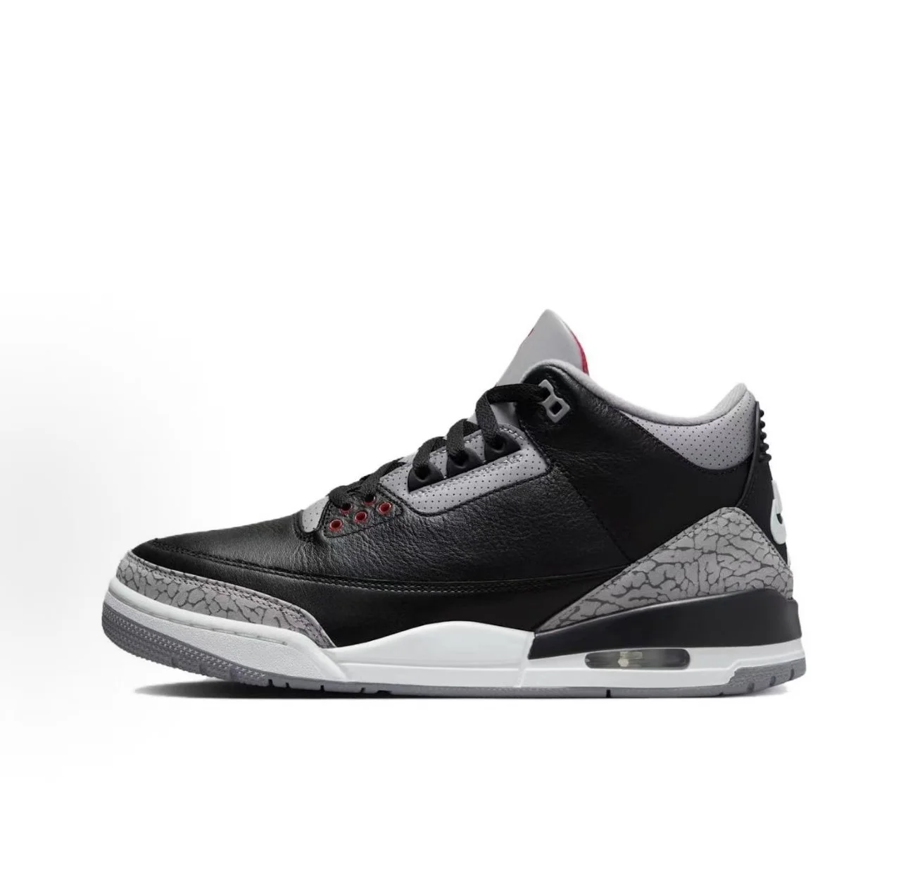 Jordan Air Jordan 3 OG  Black Cement「黑水泥」中帮 复古篮球鞋 黑色
