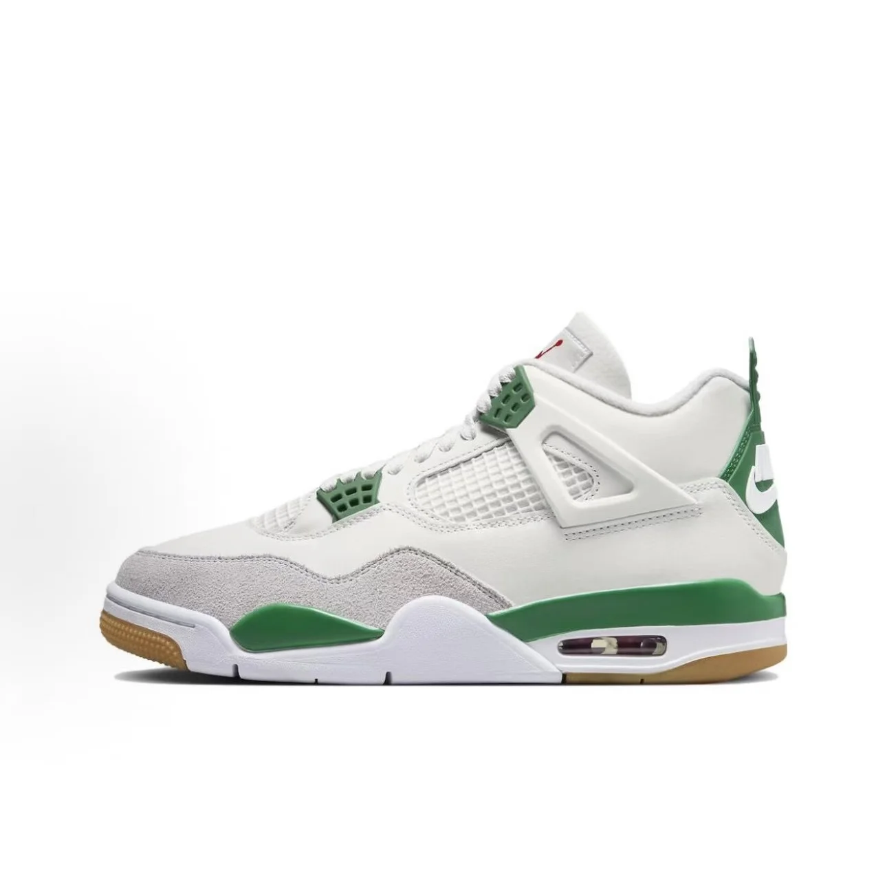 Nike SB x Jordan Air Jordan 4 Pine Green 联名款 中帮 复古篮球鞋 绿白
