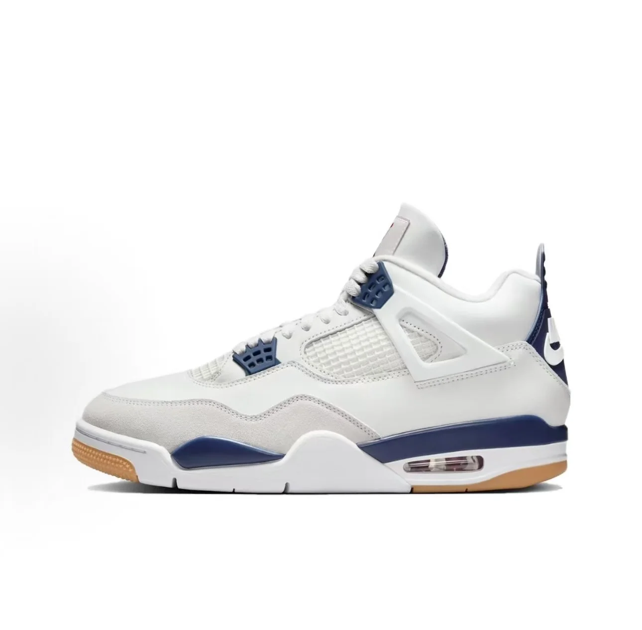 Jordan  × Nike SB Air Jordan 4 "Navy" 联名款 中帮 复古篮球鞋 白蓝