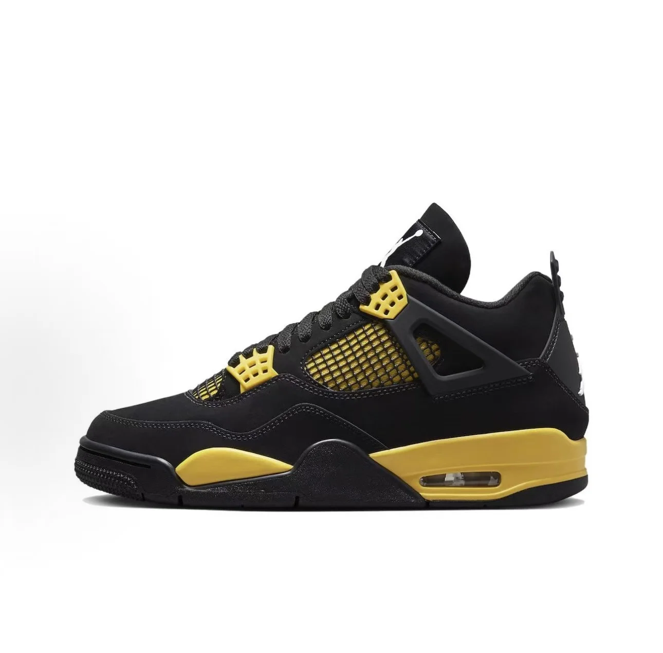 Jordan Air Jordan 4 thunder 雷公 中帮 复古篮球鞋 男女同款「黑黄雷公」(2023)