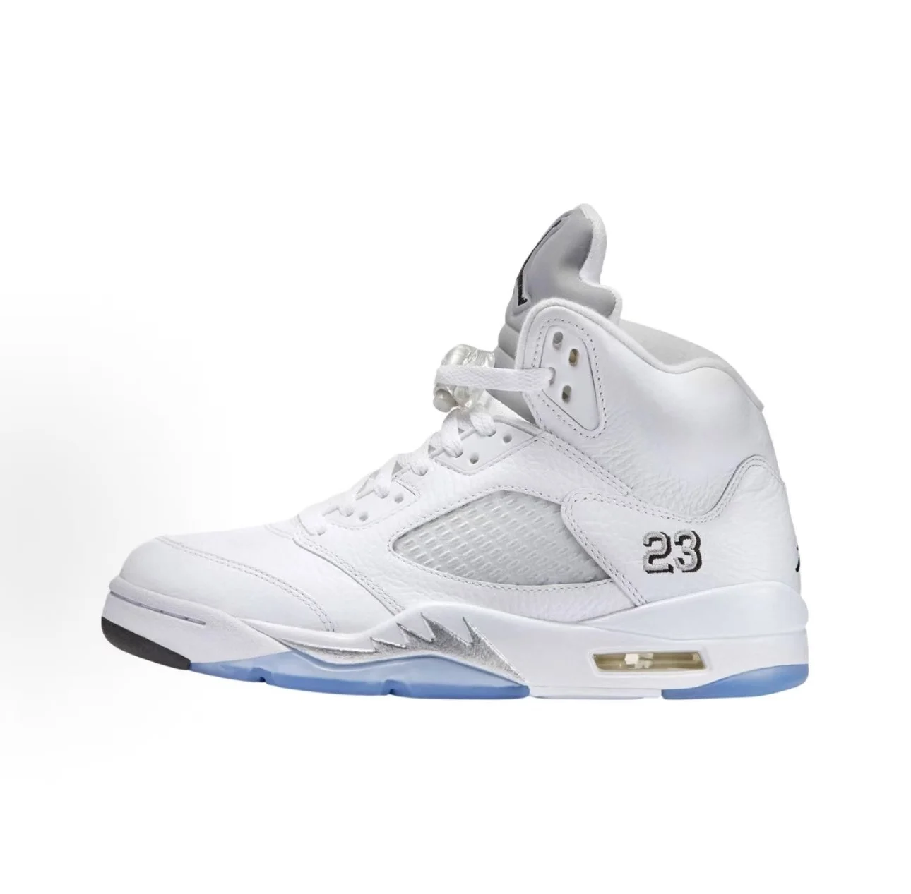 Jordan Air Jordan 5 OG 高帮 复古篮球鞋 男女同款「白銀」2026